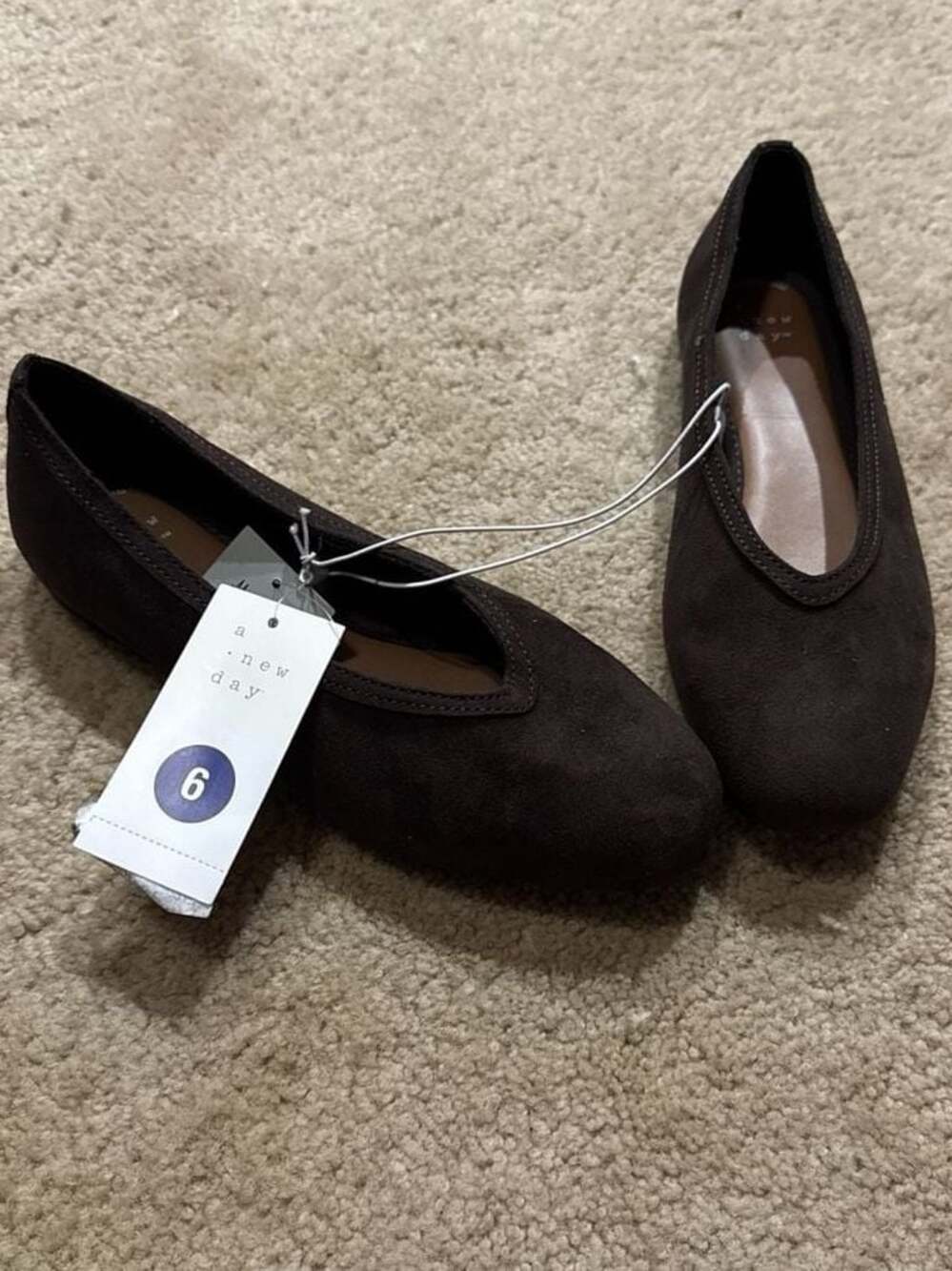 A New Day Women's Sammie Ballet Flats with Memory Foam Insole - Brown, Size 6
S2